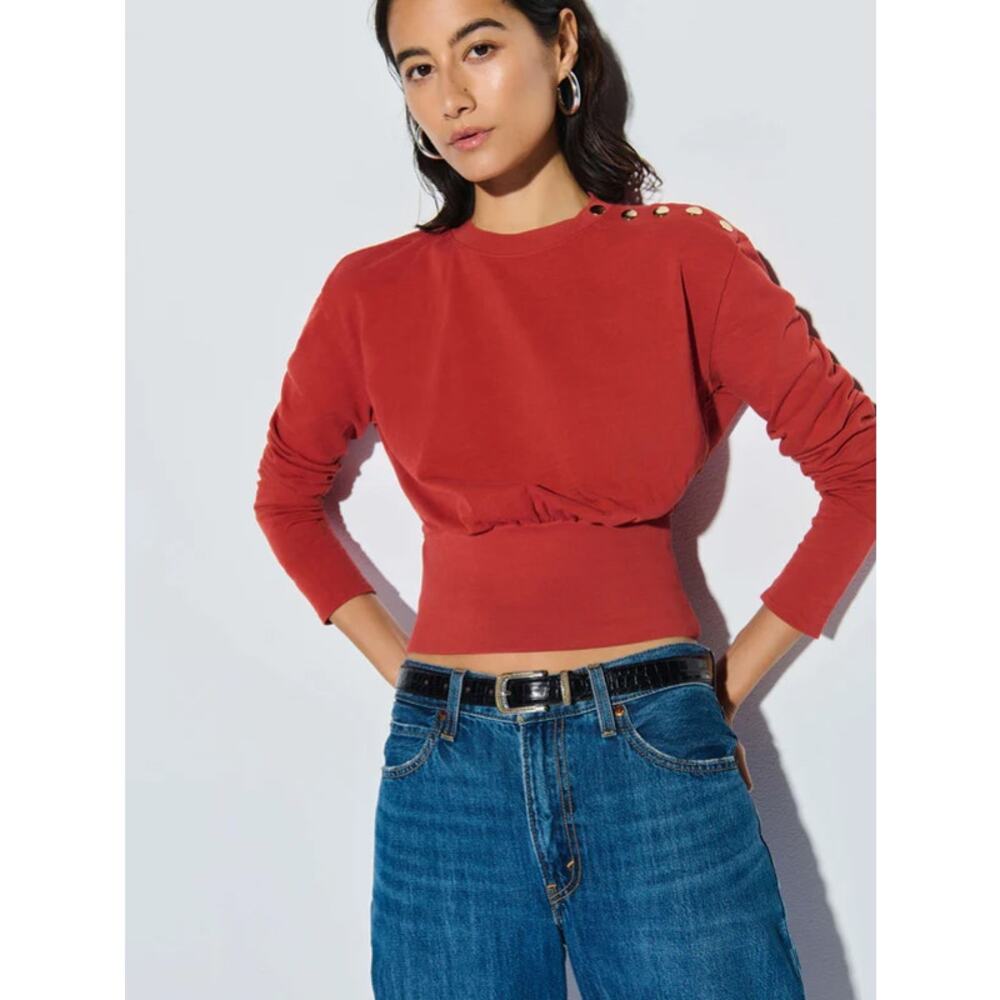 NWT NATION LOS ANGELES Monique Top Terracotta Small S